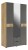 Шкаф платяной Адам (дуб крафт золотой графит, зеркальный  1264x500x2170)
