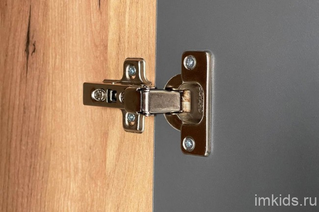 Шкаф платяной Адам (дуб крафт золотой графит, зеркальный  1264x500x2170)