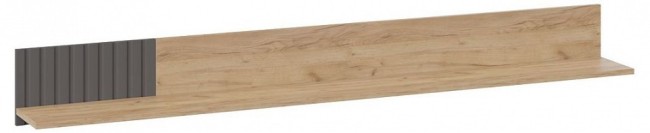 Полка навесная Хилтон (графит, дуб крафт золотой   1711x200x194)