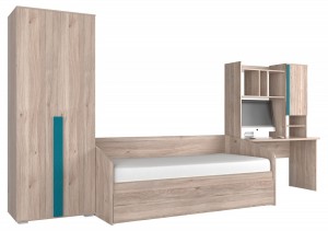 Гарнитур для детской Лайк К11 (дуб мария дуб мария, изумруд  )