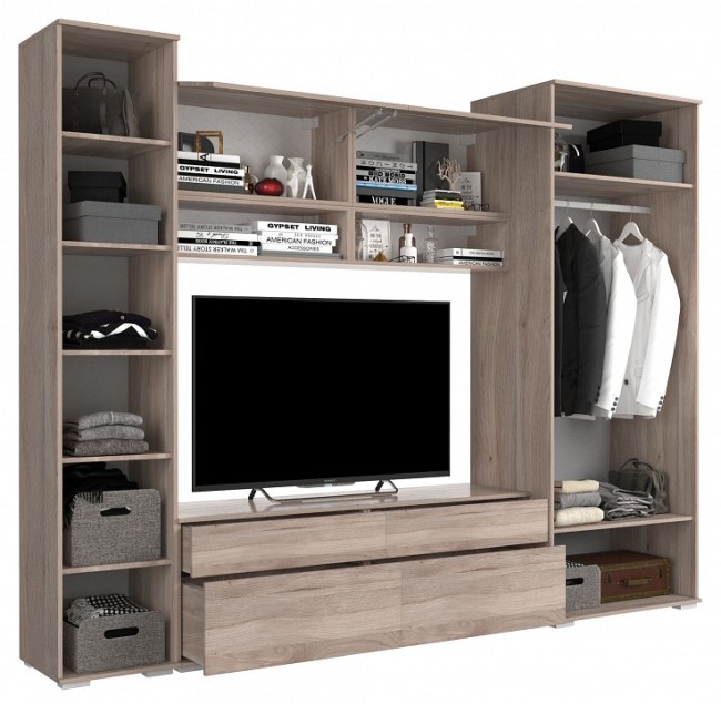 Стенка для гостиной Лайк КГ1 (дуб мария графит, дуб мария  )