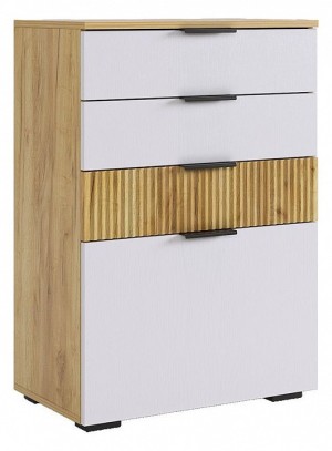 Комод Бери (дуб крафт золотой белое дерево  600x354x863)