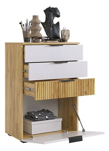 Комод Бери (дуб крафт золотой белое дерево 600x354x863) Комод Бери (дуб крафт золотой белое дерево 600x354x863)