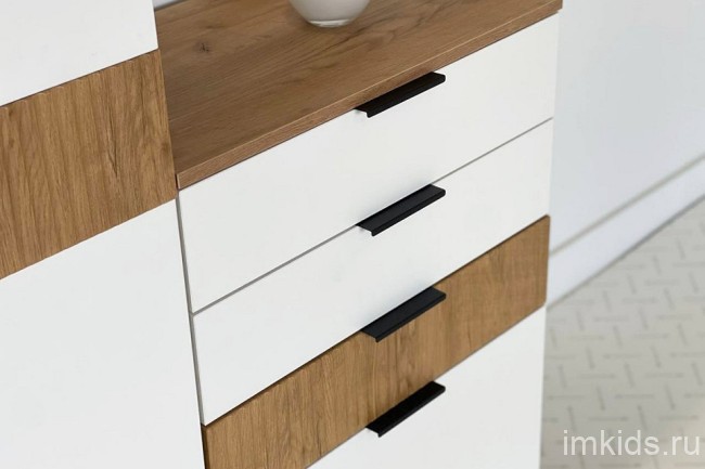 Комод Бери (дуб крафт золотой белое дерево 600x354x863) Комод Бери (дуб крафт золотой белое дерево 600x354x863)